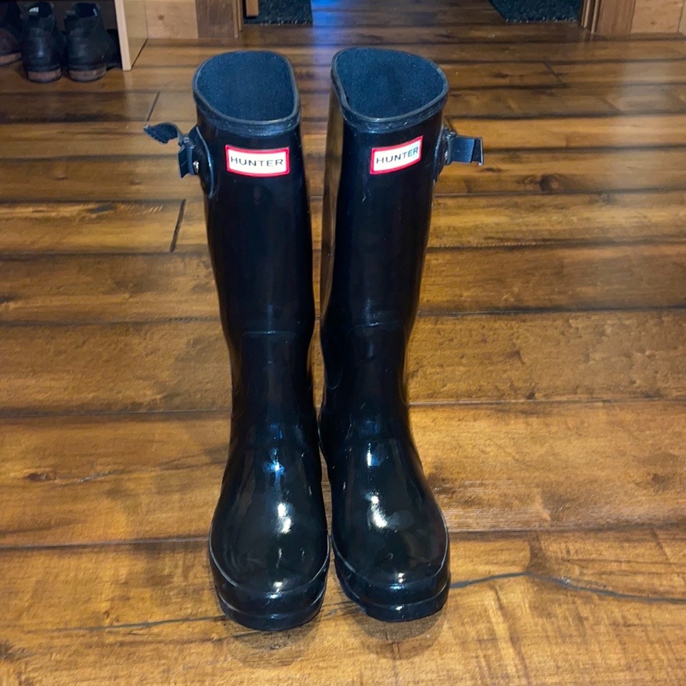 Women's Hunter Original Tall Gloss Rain Boots - Picture 1 of 4